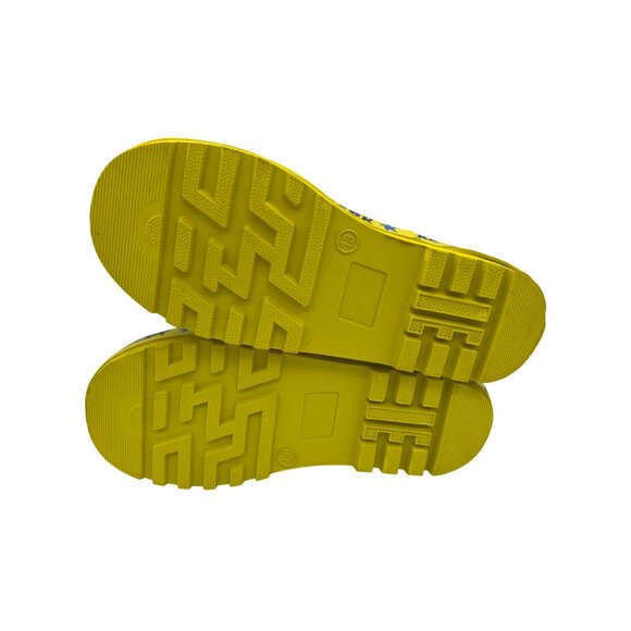 Toddler Shark Design Rubber Rain Boots Size 13 Waterproof Durable Blue / Yellow - Picture 4 of 6